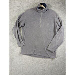Patagonia Capilene Pullover Mens Large Fleece Zip Mock Sweater Made In USA Gray